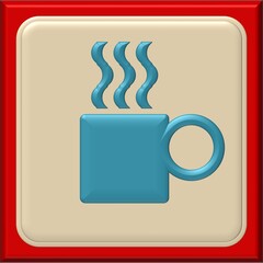 Coffee shop, a symbol of a place to drink coffee