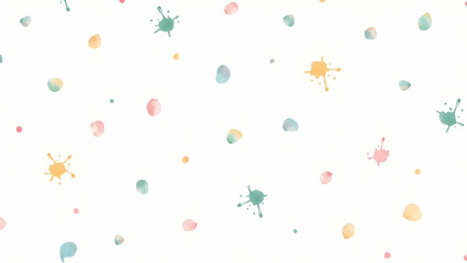 Whimsical Watercolor Buttercup Seamless Pattern: Playful Pastel Splashes and Drips for Creative Projects - Cute Flat Vector Illustration Perfect for Smart Business Designs