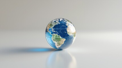 Fototapeta premium A 3D holographic representation of global big data analytics.