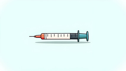 Obraz premium Cute Cartoon Syringe Illustration for Playful Medical Designs