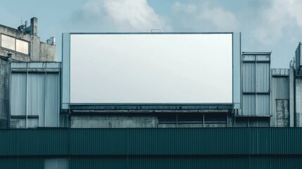 Obraz premium Outdoor Building Billboard with Blank Space for Advertisements