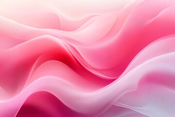Obraz premium Elegant abstract design with soft pink waves and ample copy space, perfect for Valentine's Day, Mother's Day, or calming digital artwork.