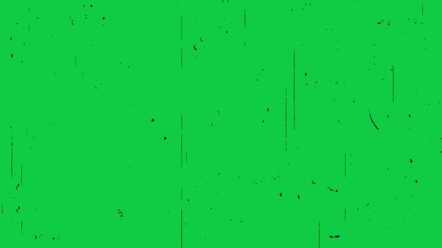old film noise, grain and scratch on green screen background animation, retro vintage isolated overlay motion design element	