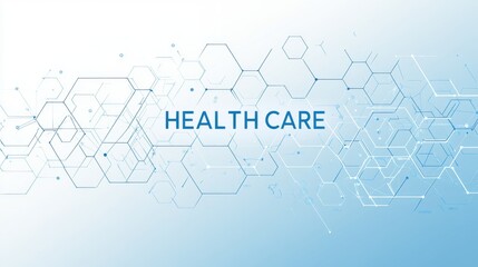 Obraz premium Health Care Technology Abstract Network Background with Molecular Structure Visualization