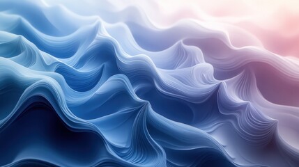 Obraz premium Abstract wavy lines, gradient colors, digital art, background, design element