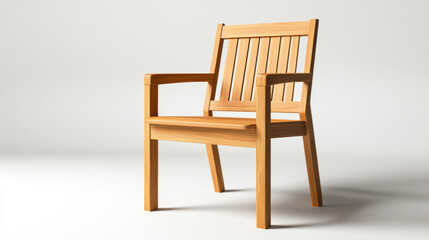 sturdy wooden chair with modern minimalist design, perfect for any space