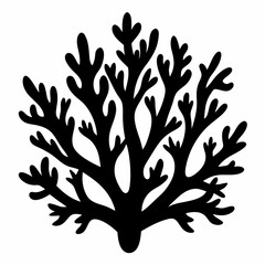Fototapeta premium Elegant Black Coral Silhouette