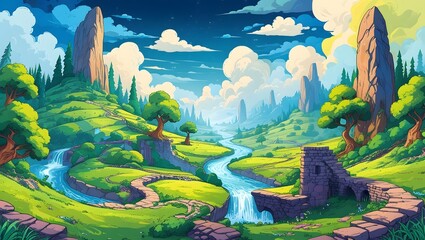 fantasy cartoon illustration