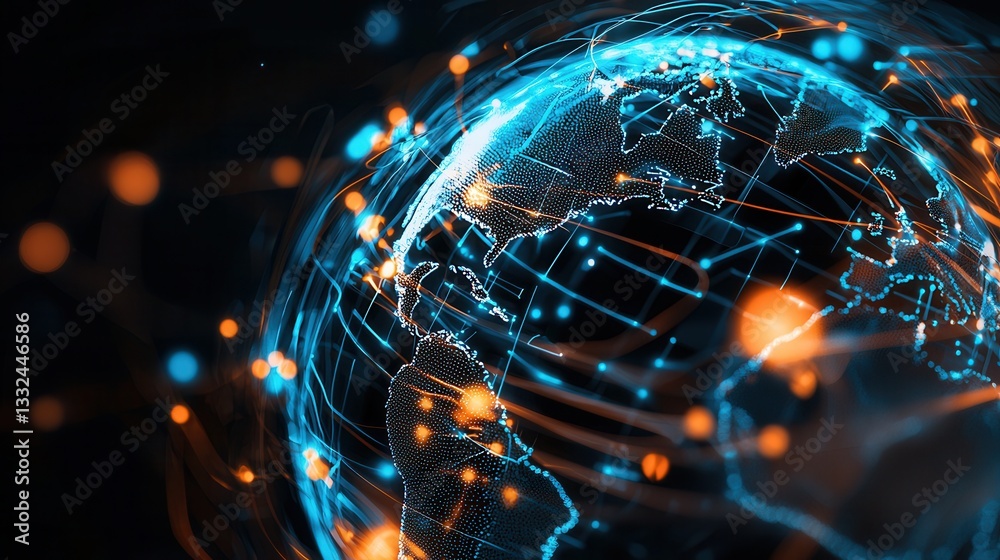 Poster a dynamic visualization of the intricate global network of digital systems data and infrastructure t