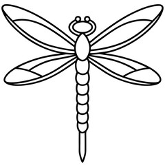 Elegant Sea Dragonfly Vector Sketch