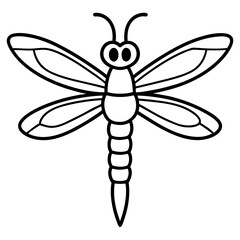 Elegant Sea Dragonfly Vector Sketch