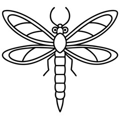 Elegant Sea Dragonfly Vector Sketch