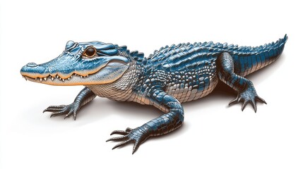 Naklejka premium Colorful illustration of a crocodile creature.