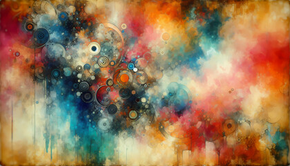 Fototapeta premium AI modern art colorfull MJ