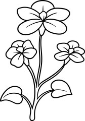 Minimalist Simple Cute Flower Outline