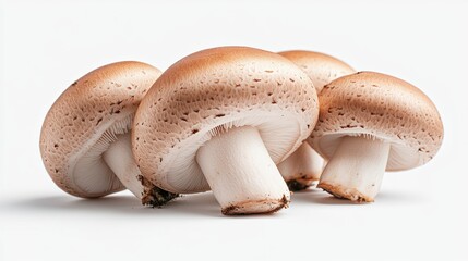 Fototapeta premium Fresh mushrooms on a clean surface.