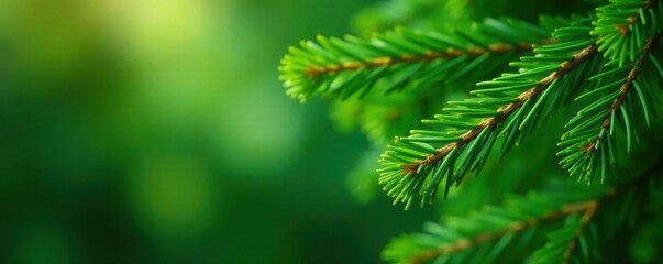 Fototapeta premium Vibrant green pine boughs, interwoven needles , nature, needles, close-up