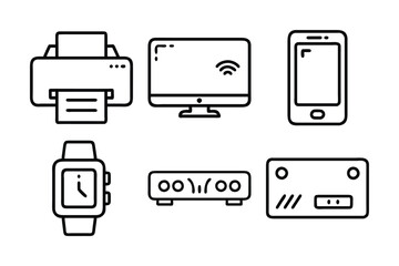vector set of computer icons