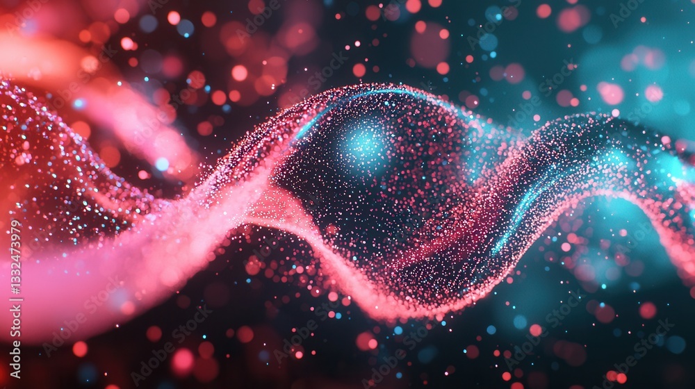 Poster mesmerizing abstract digital artwork featuring high speed neon colored wave patterns that flow and p