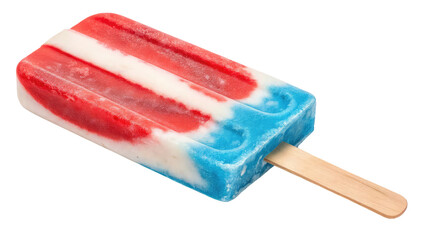 Icy red, white, and blue popsicle with a refreshing appearance
Ideal for Fourth of July, summer celebrations, and sweet snacks
on transparent background PNG