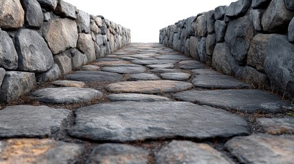 Ancient stone pathway leading to a bright future