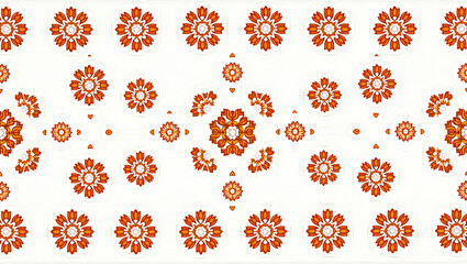 Vibrant Cultural Heritage Patterns with White Space for Digital Media