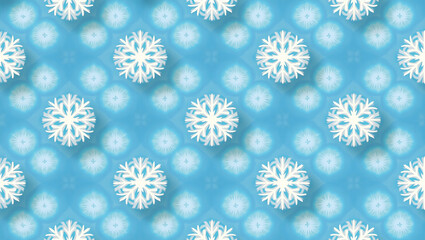 Naklejka premium Modern Geometric Snowflakes: Seamless Frosty Tile Pattern Design