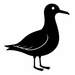 Elegant Seagull Silhouette Clipart