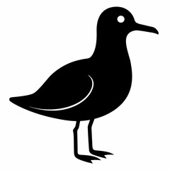 Elegant Seagull Silhouette Clipart