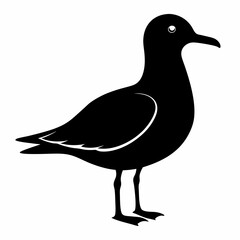 Elegant Seagull Silhouette Clipart