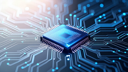 Diamond Lattice Circuits Connecting Linear Microchips: High-Tech Geometric Style Concept on Bold White Background for Crisp Tile Patterns and Stock Photo Opportunities with Empty Space