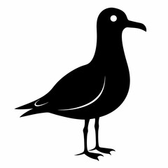 Elegant Seagull Silhouette Clipart