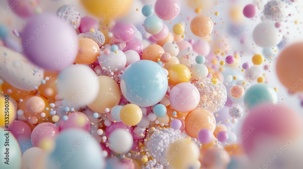 Poster this captivating abstract image presents a visually striking 3d composition of colorful ethereal flo