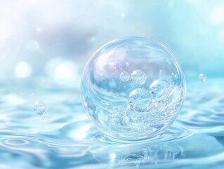 Cosmetic Essence Liquid bubble Molecule inside