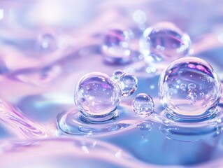 Fototapeta premium Cosmetic Essence Liquid bubble Molecule inside