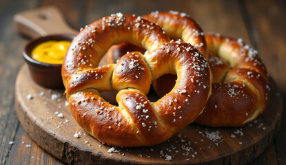 Soft Pretzels with Mustard Dip