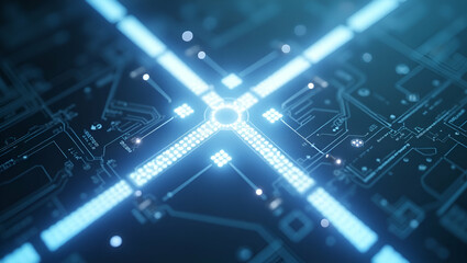 Obraz premium Trapezoid Frames & Micro Connectors: A Future of Geometric Precision