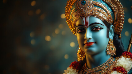 lord rama for ram navami celebration, for hindu festival, ideal for festive greetings and religious posters, cultural graphics	