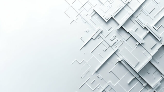 Flat Sleek digital tile pattern showcasing futuristic cyber elements interlaced with abstract line work and isolated whitebalance for modern minimalism concept as Abstract line work and futuristic cyb