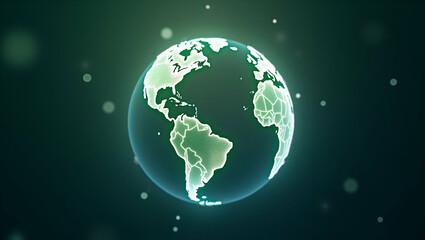 Fototapeta premium Translucent Earth Sphere Icons: Clean Energy & Eco Tech Solutions
