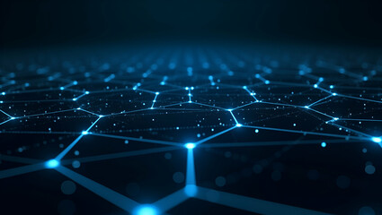 Design seamless virtual pattern integrating digital grids neon pathways and geometric nodes with white balance concept as Showcase futuristic virtual networks through structured tiles perfect for digi