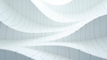 Obraz premium Futuristic Wave-Themed Tile Arrays: Curves and Micro Tech Lines with Bright White Separation for Modern Elegance in Photo Stock Concepts