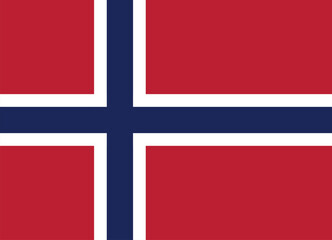 Obraz premium National flag of Norway vector images