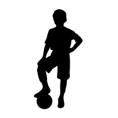 Soccer Player Silhouette Vector Illustration