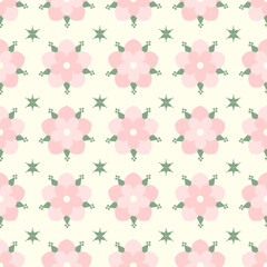 Flower geometric. Pattern design. Vector and seamless