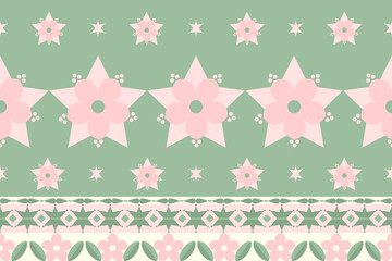 Flower geometric pattern. Vector.