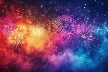 Abstract Gold Pink Fireworks Light Texture Background