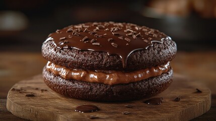 Decadent chocolate cake sandwich