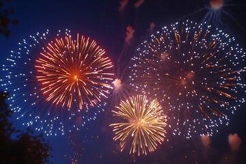 Beautiful Exploding Fireworks Night Show