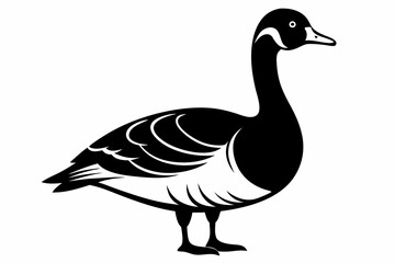 brent goose line art silhouette vector illustration